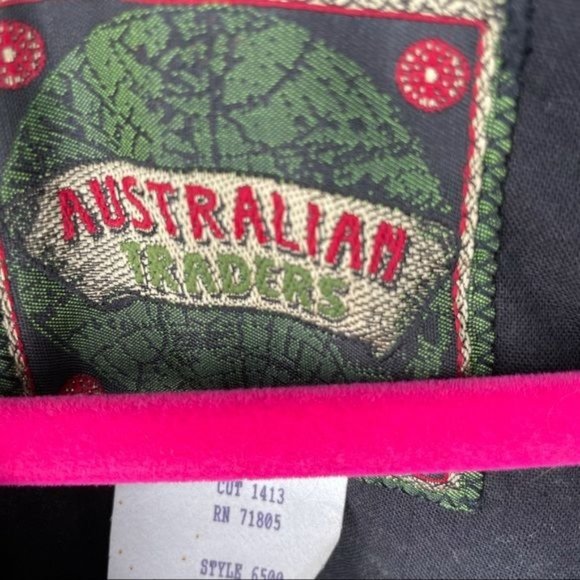 Australian outback extra long black Stockman Duster oilskin slicker ranch trench - Picture 6 of 9